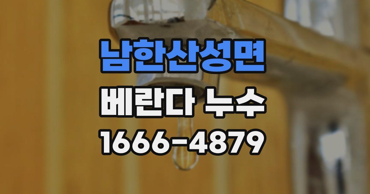 남한산성면 베란다 누수