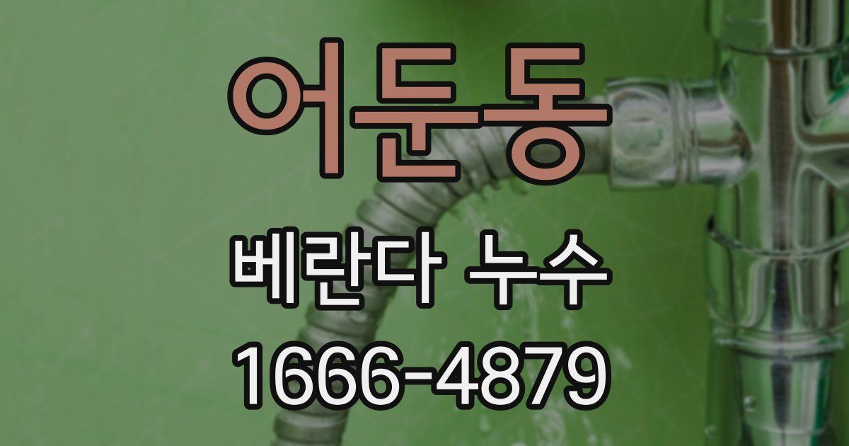 어둔동 베란다 누수