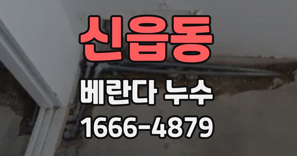 신읍동 베란다 누수