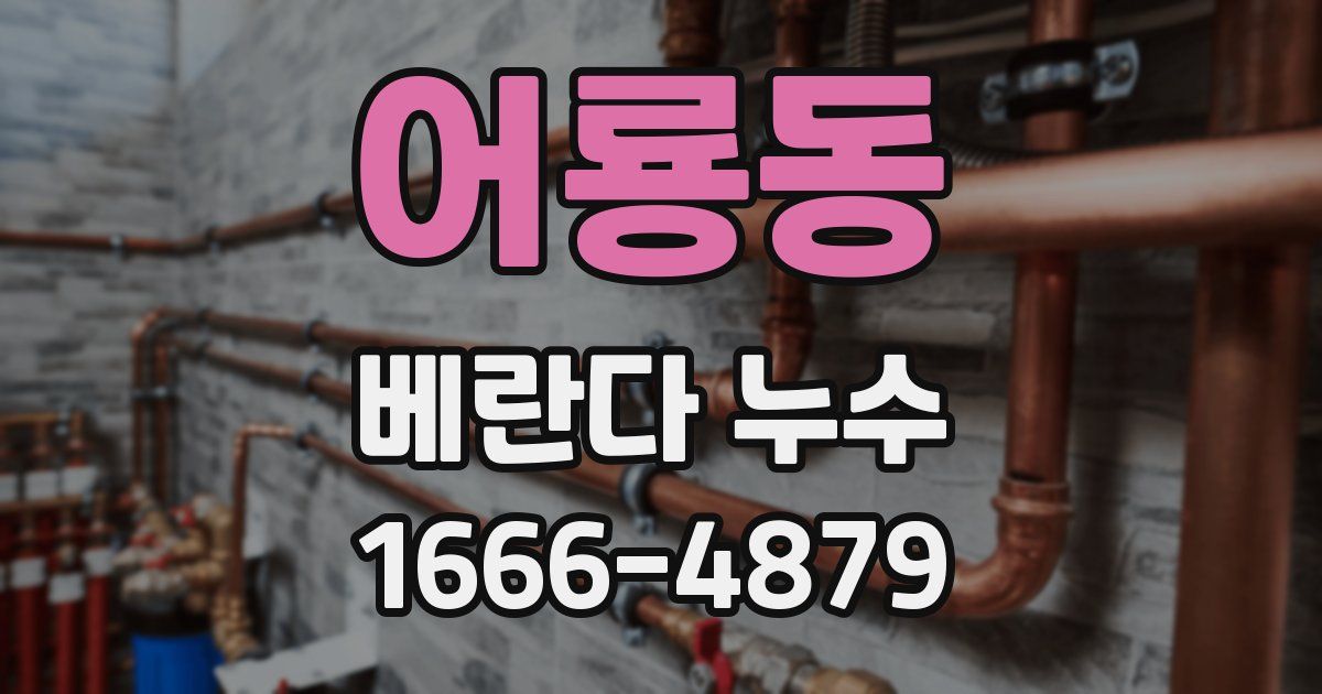 어룡동 베란다 누수