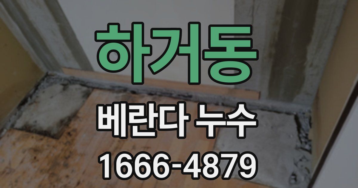 하거동 베란다 누수