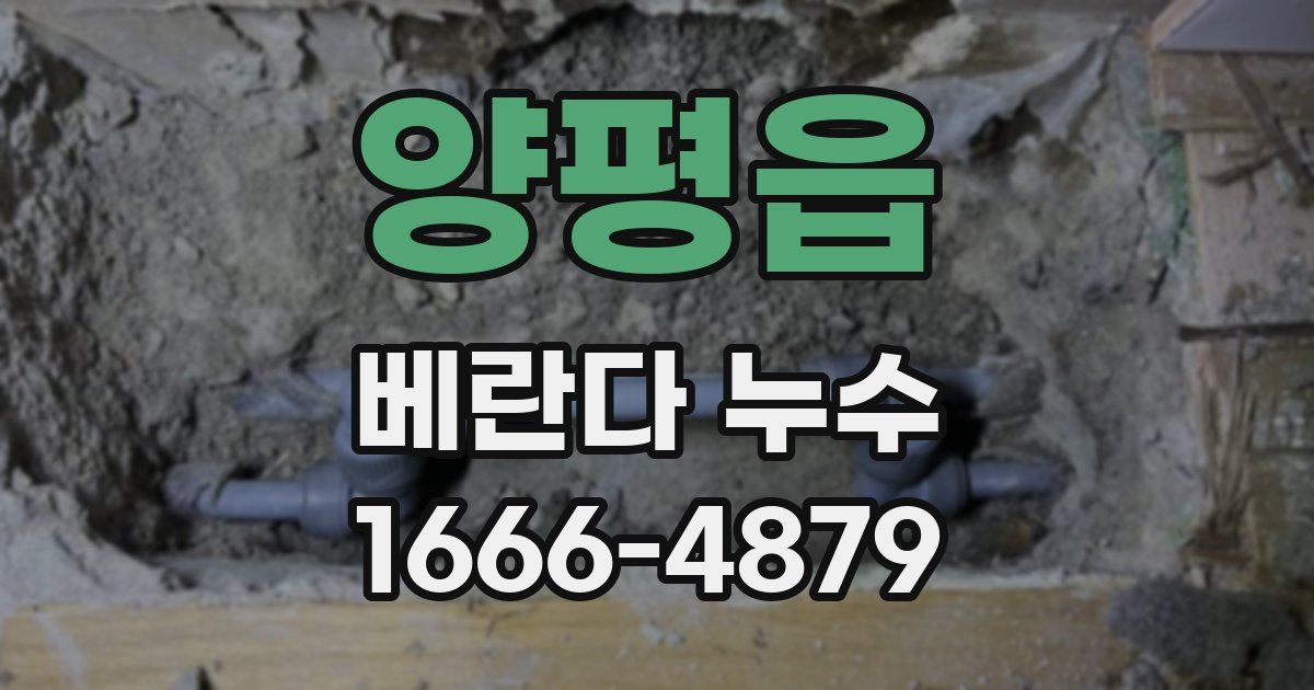 양평읍 베란다 누수