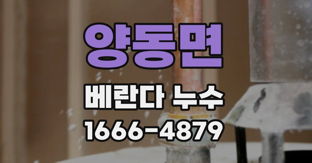 양동면 베란다 누수