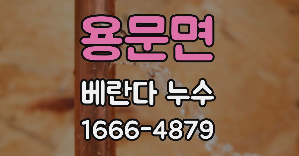 용문면 베란다 누수