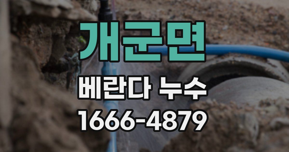 개군면 베란다 누수