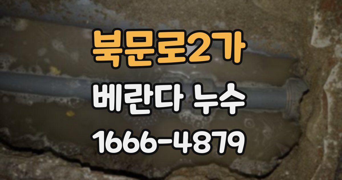 북문로2가 베란다 누수