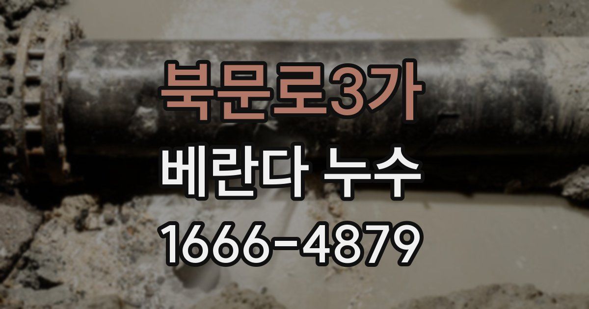 북문로3가 베란다 누수