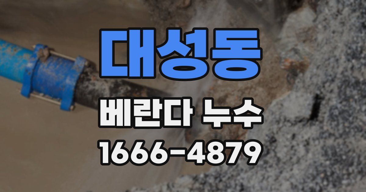 대성동 베란다 누수