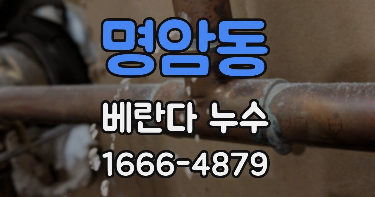 명암동 베란다 누수