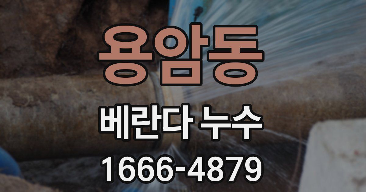 용암동 베란다 누수