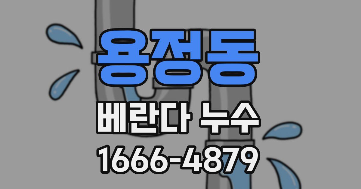 용정동 베란다 누수