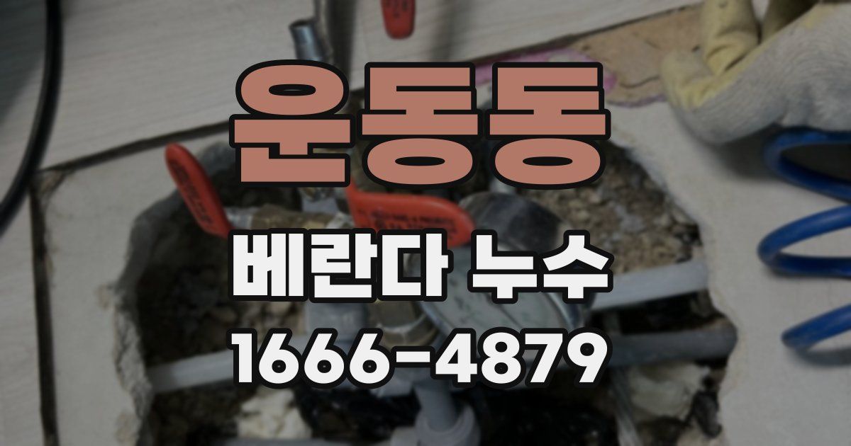 운동동 베란다 누수