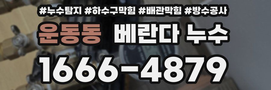 운동동 베란다 누수