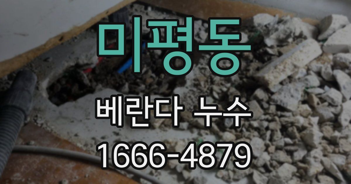 미평동 베란다 누수