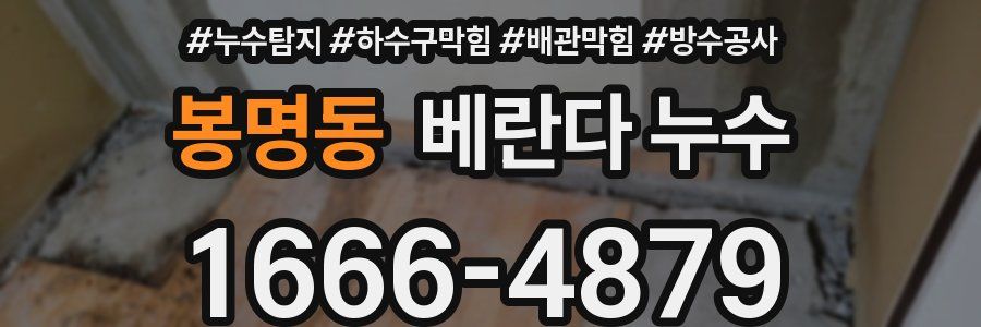 봉명동 베란다 누수