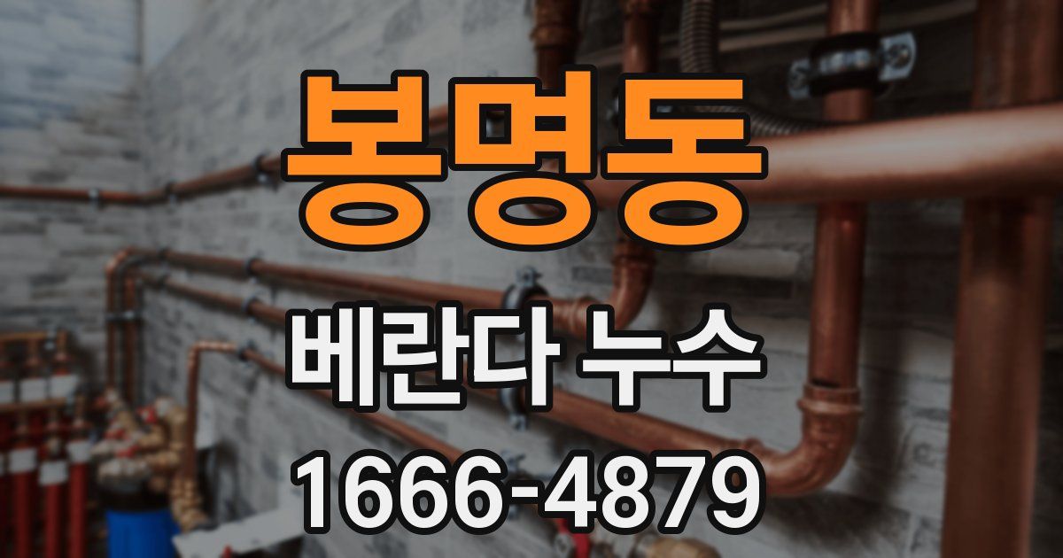 봉명동 베란다 누수