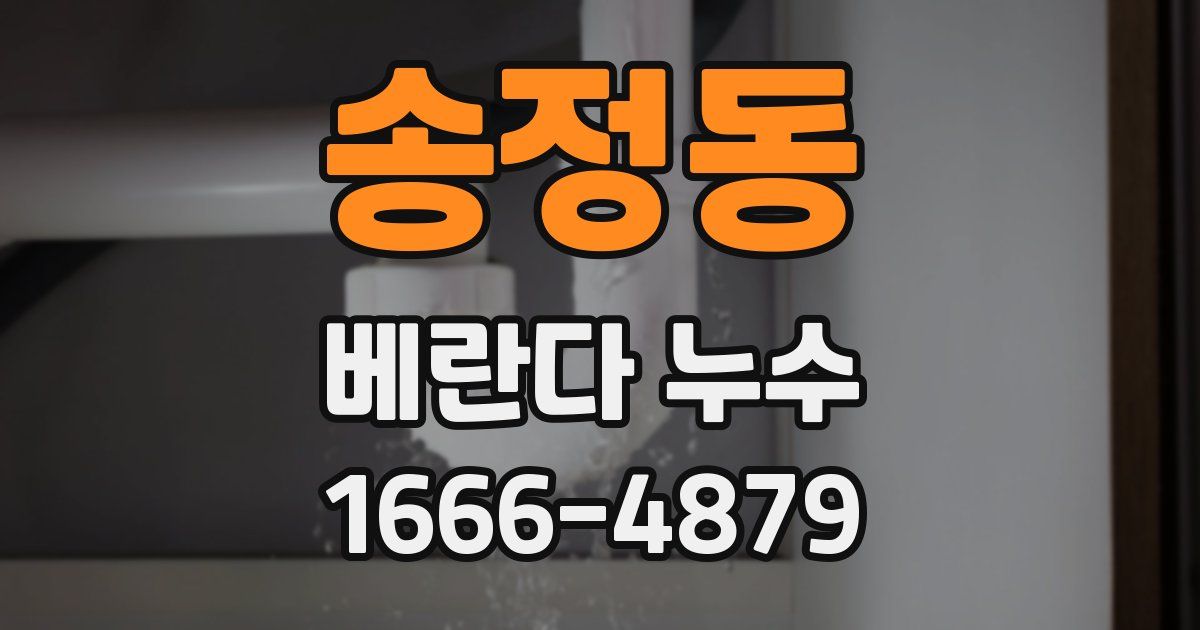 송정동 베란다 누수
