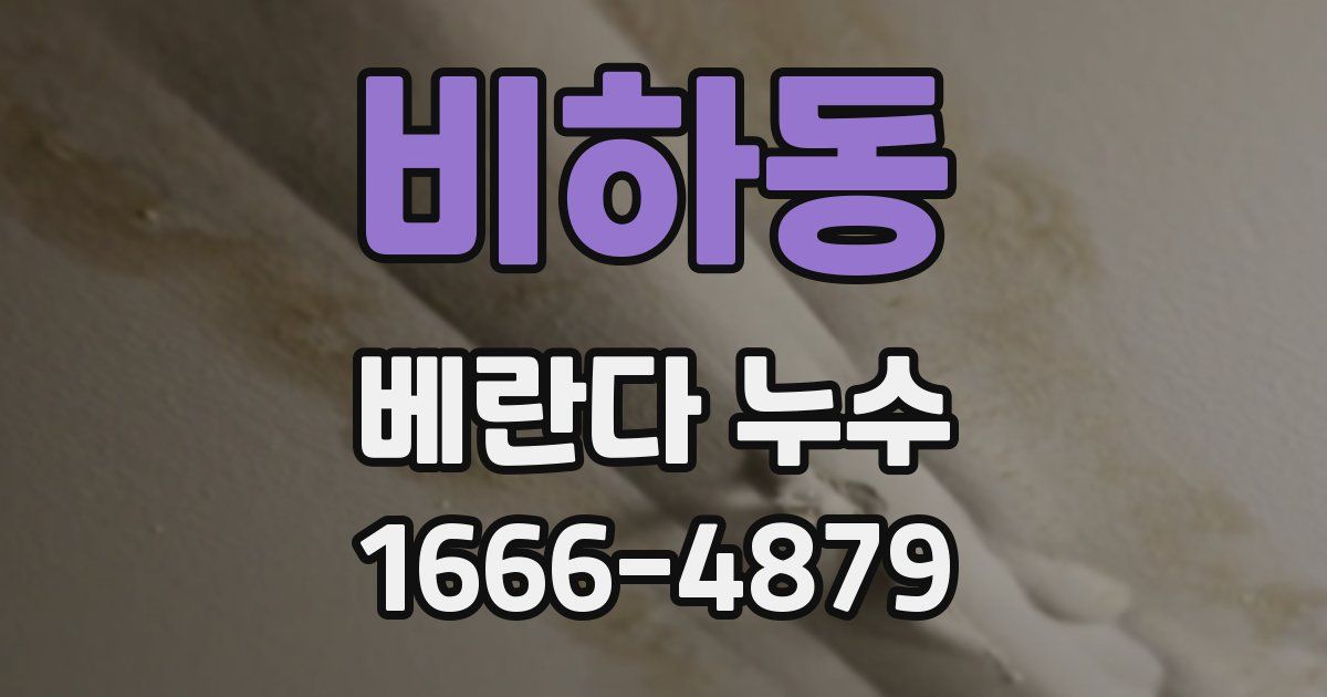 비하동 베란다 누수