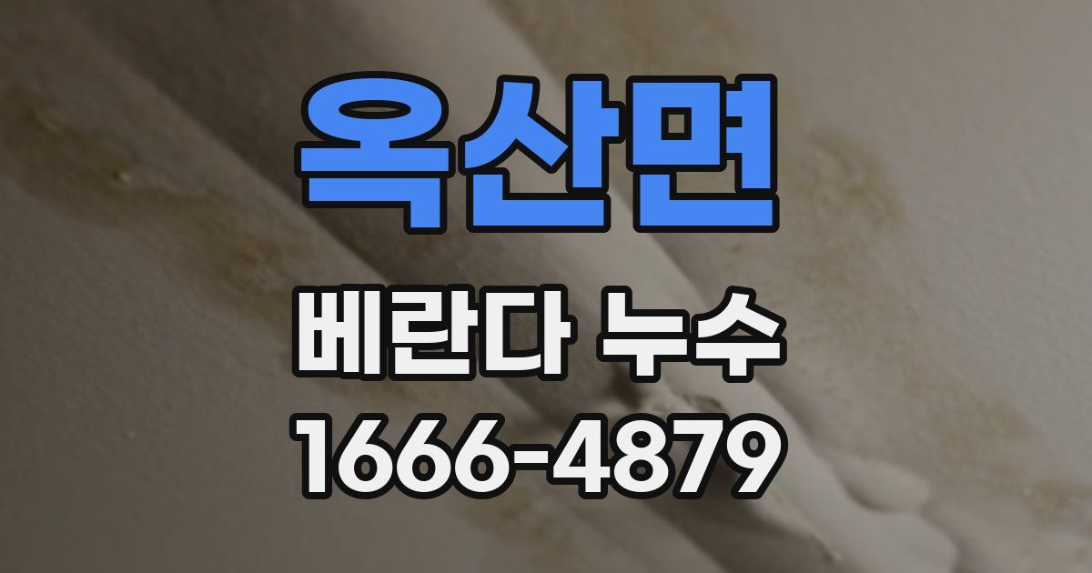 옥산면 베란다 누수