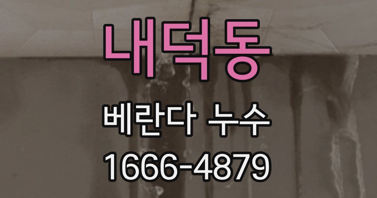 내덕동 베란다 누수