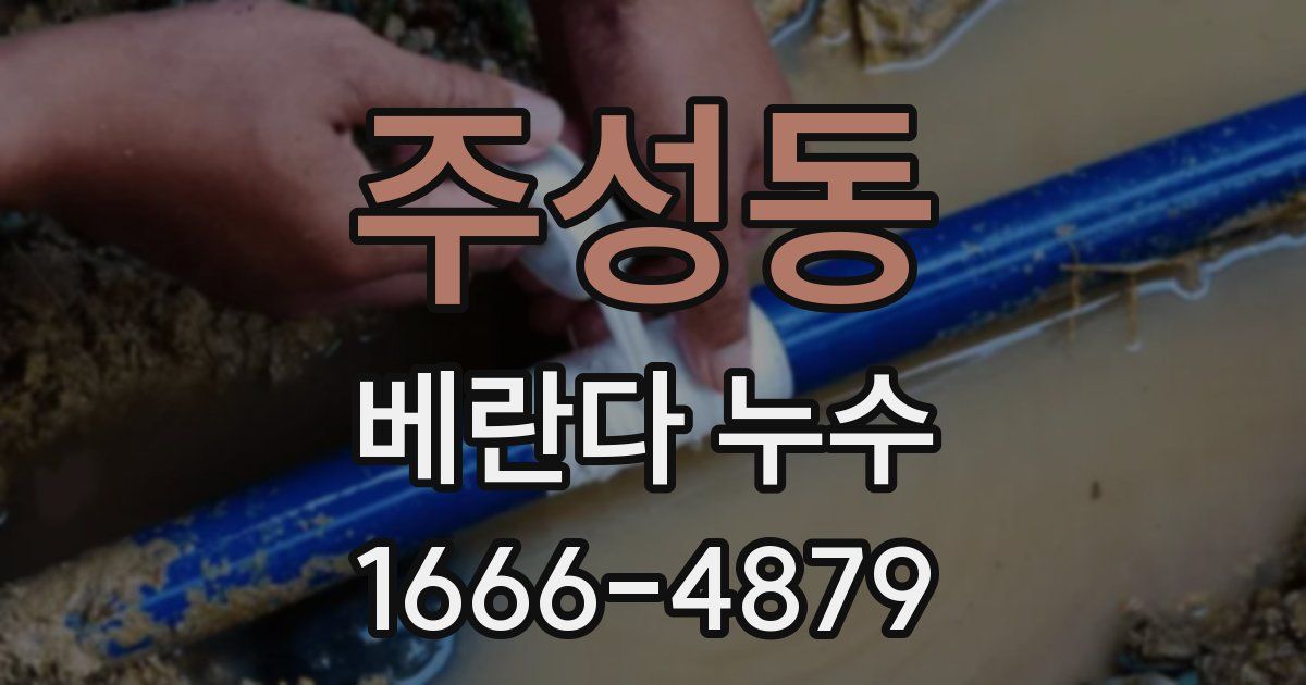 주성동 베란다 누수