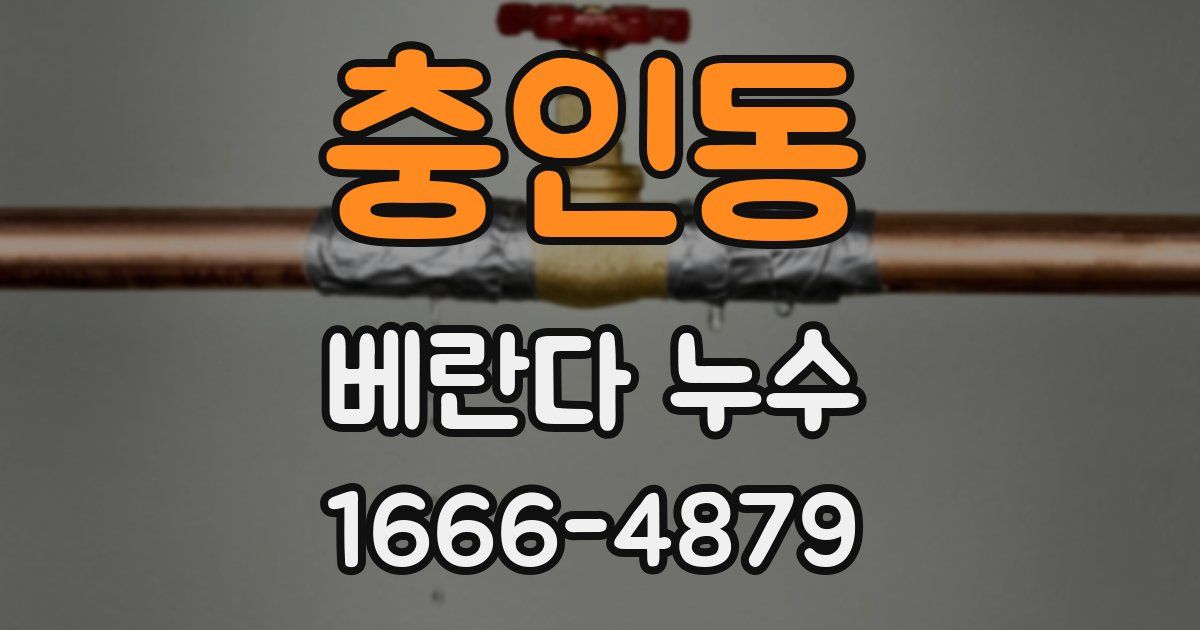 충인동 베란다 누수