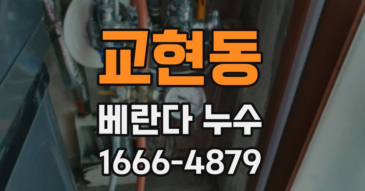 교현동 베란다 누수