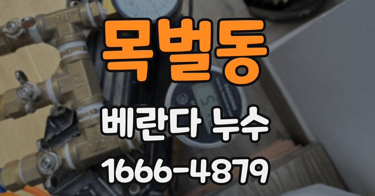 목벌동 베란다 누수