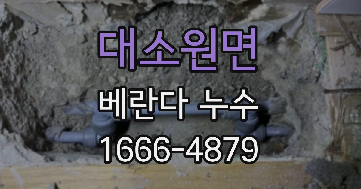 대소원면 베란다 누수