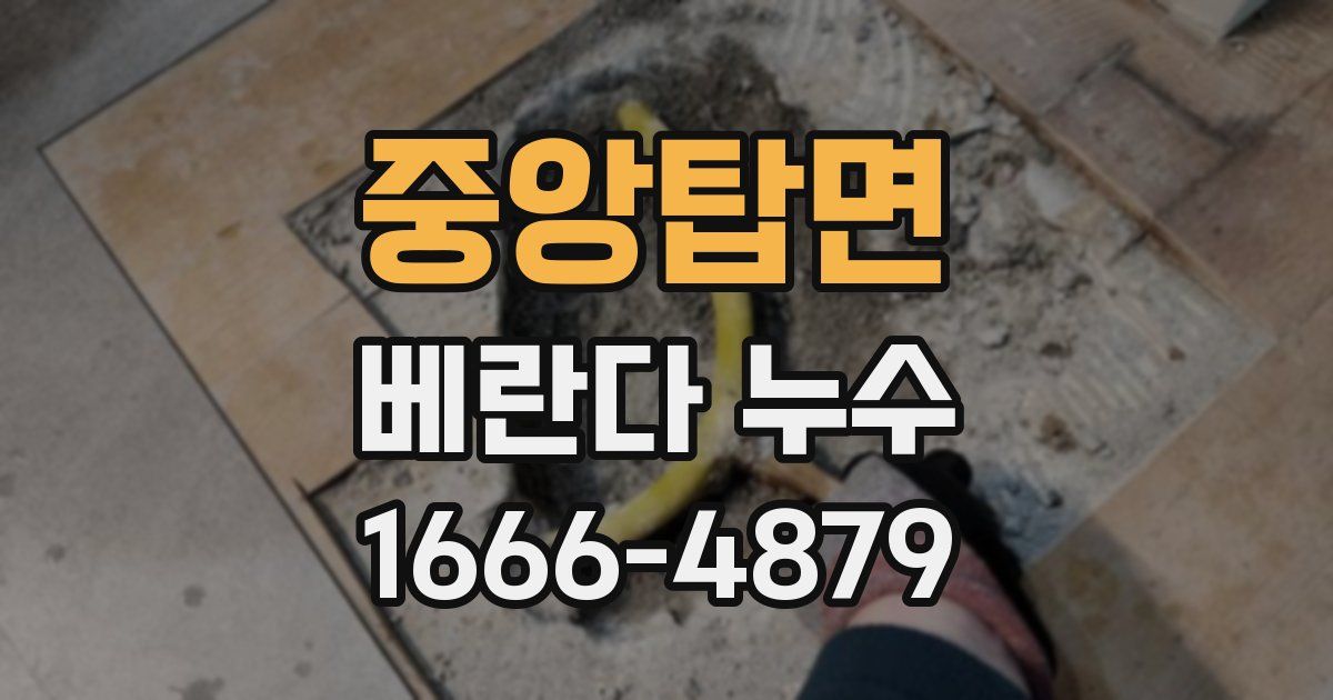 중앙탑면 베란다 누수