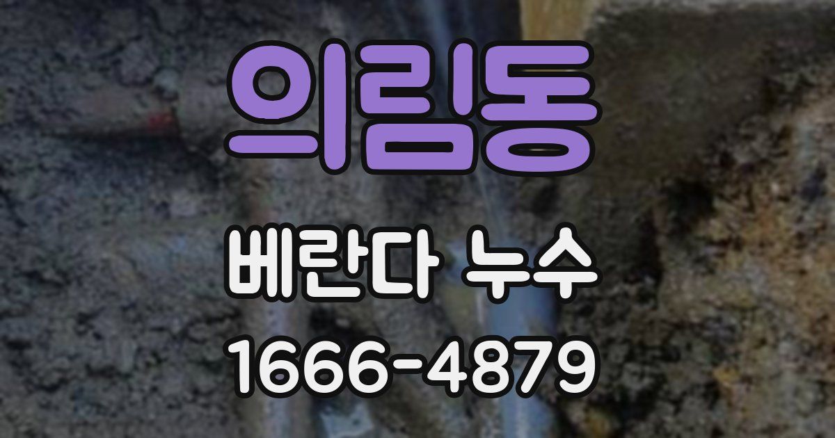 의림동 베란다 누수
