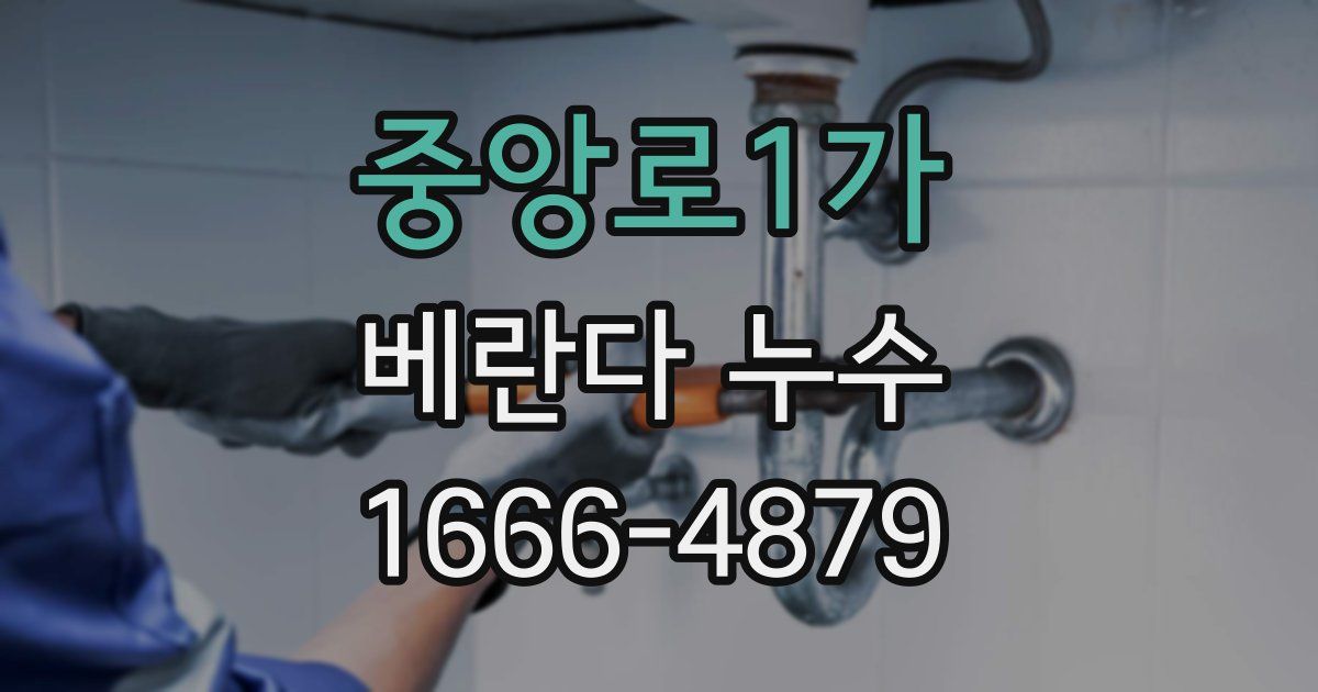 중앙로1가 베란다 누수