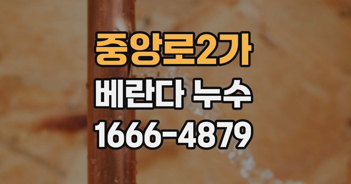 중앙로2가 베란다 누수