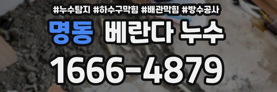 명동 베란다 누수