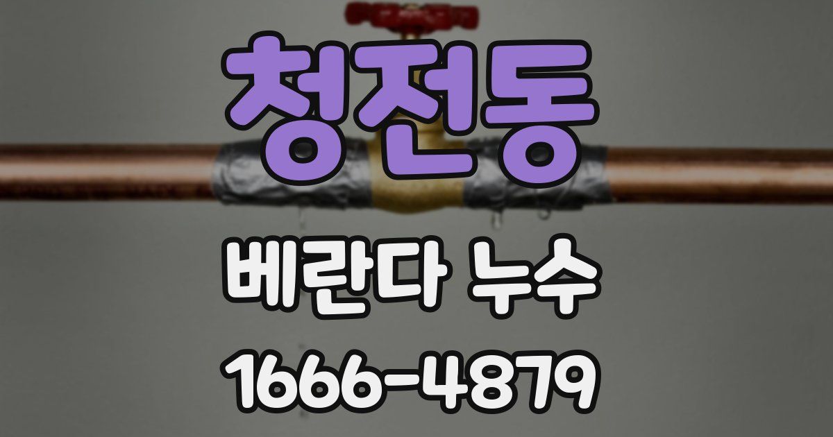 청전동 베란다 누수