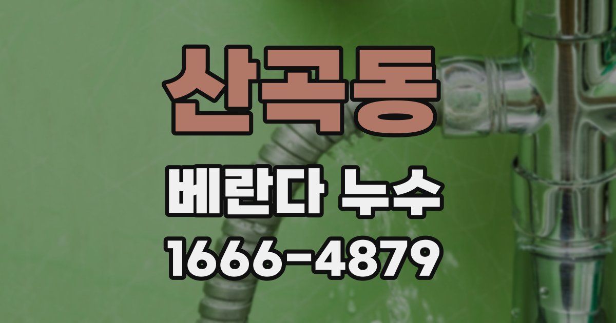 산곡동 베란다 누수