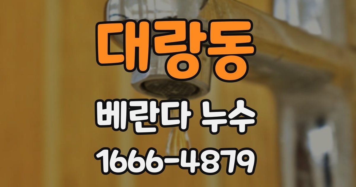 대랑동 베란다 누수