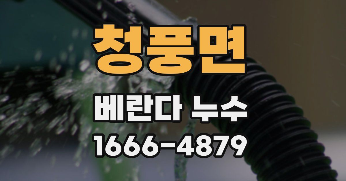 청풍면 베란다 누수