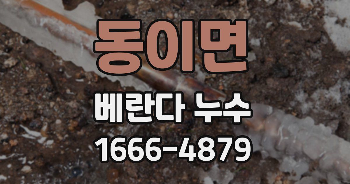 동이면 베란다 누수