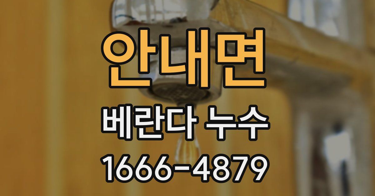 안내면 베란다 누수