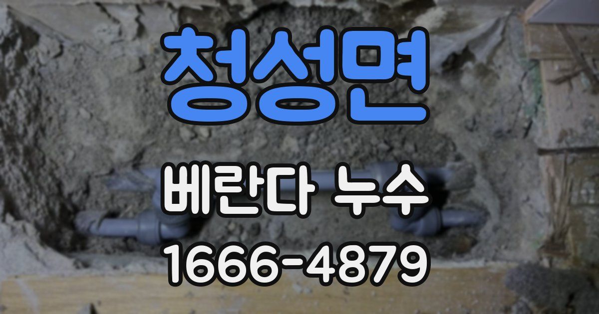 청성면 베란다 누수