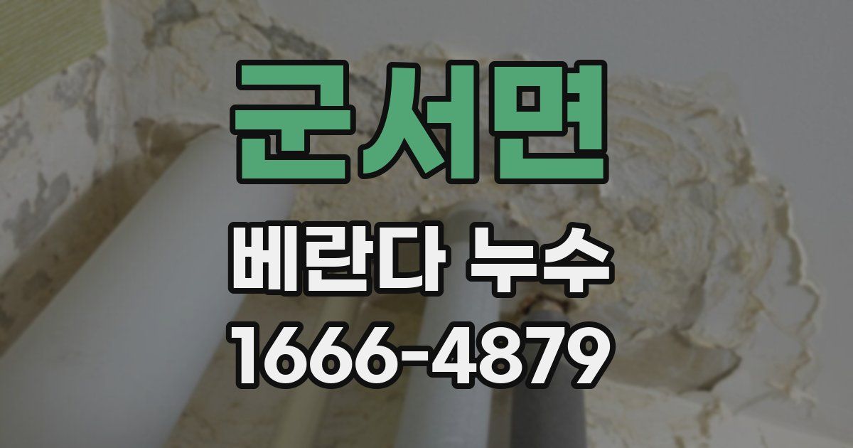 군서면 베란다 누수