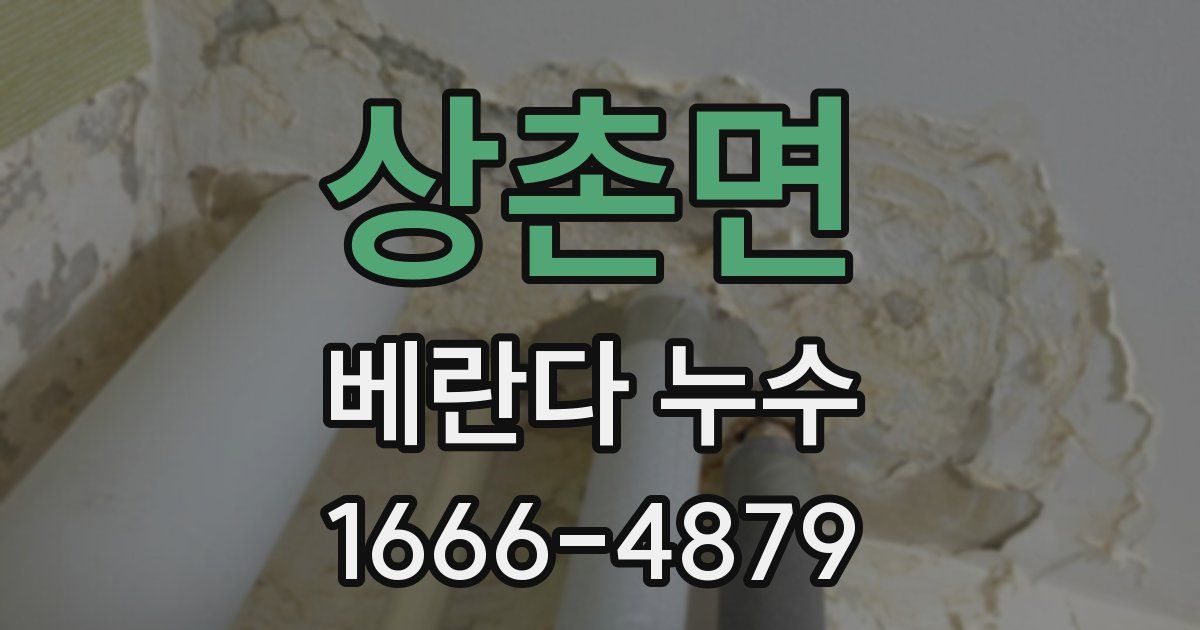 상촌면 베란다 누수