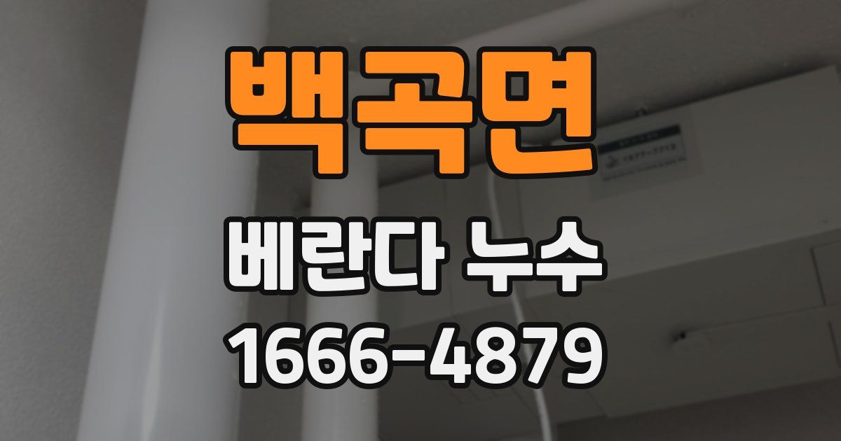 백곡면 베란다 누수
