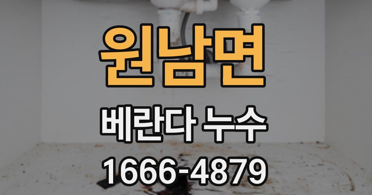 원남면 베란다 누수