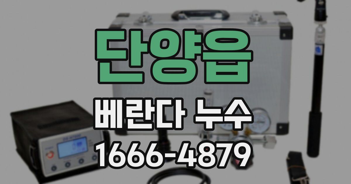 단양읍 베란다 누수