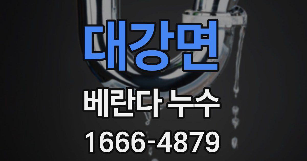 대강면 베란다 누수