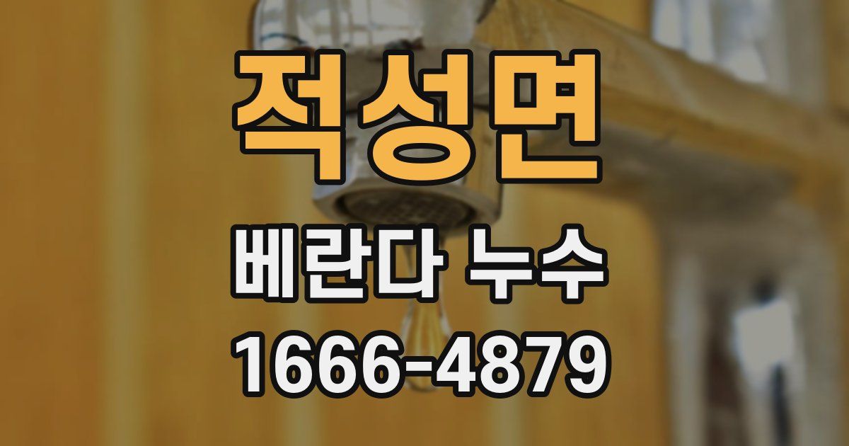 적성면 베란다 누수
