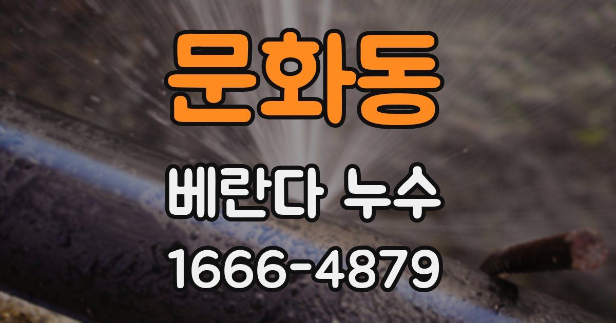 문화동 베란다 누수