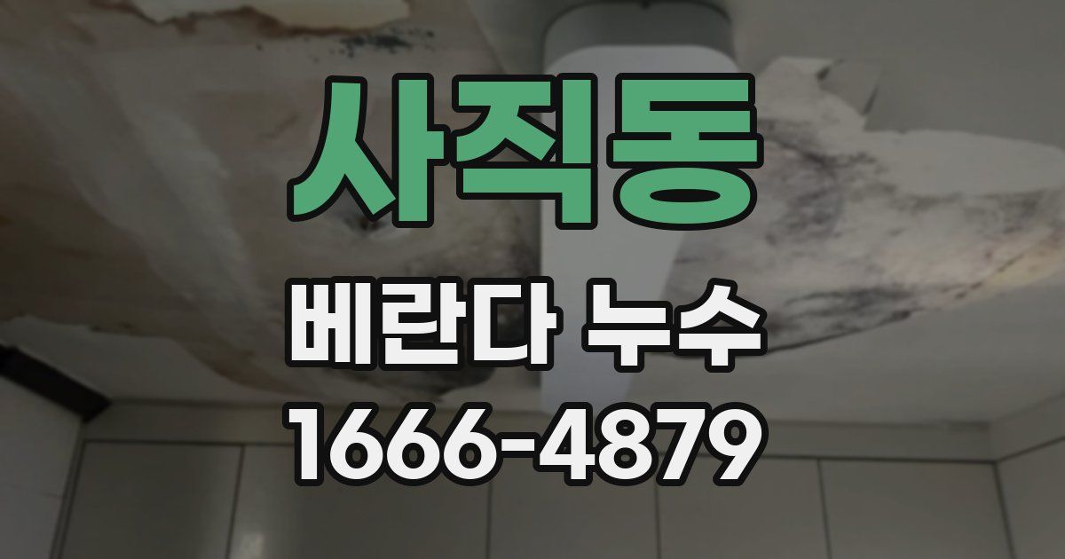 사직동 베란다 누수